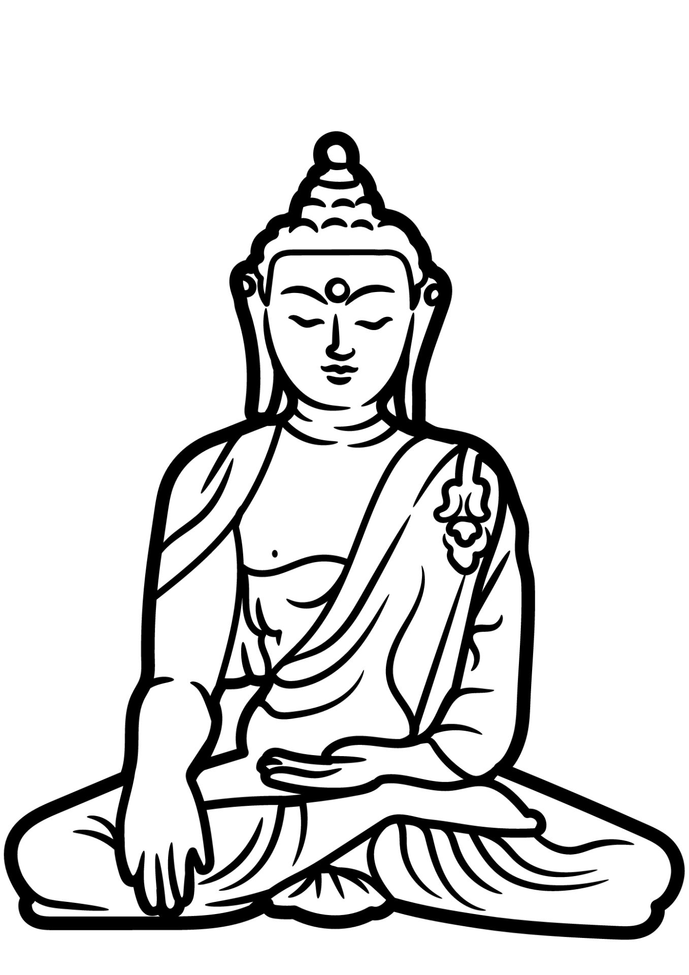 40 Free Printable Buddha Coloring Pages (Blank Templates)