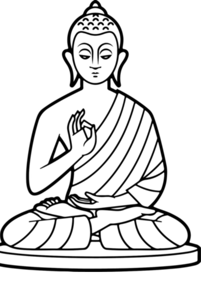 40 Free Printable Buddha Coloring Pages (Blank Templates)