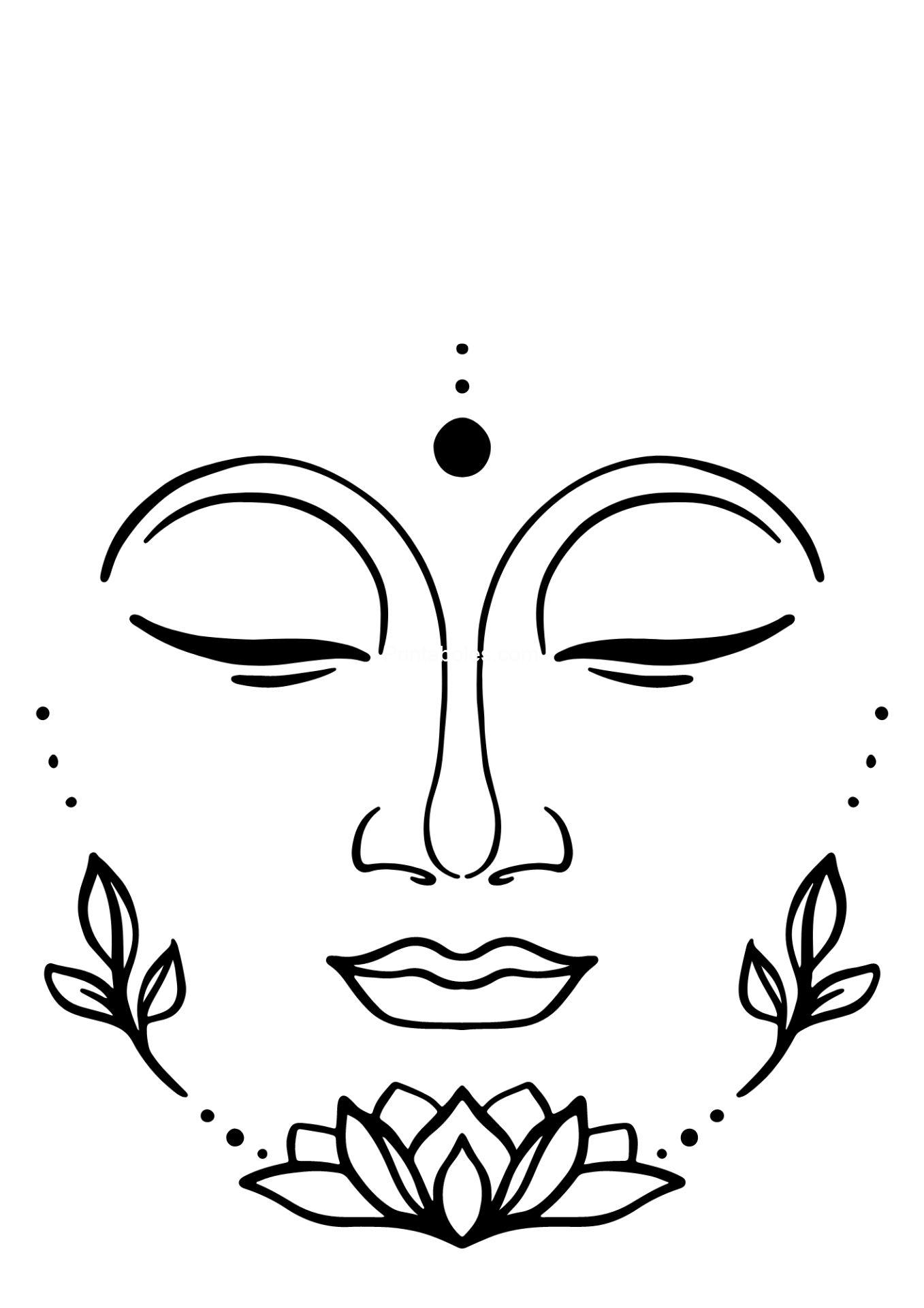 40 Free Printable Buddha Coloring Pages (Blank Templates)