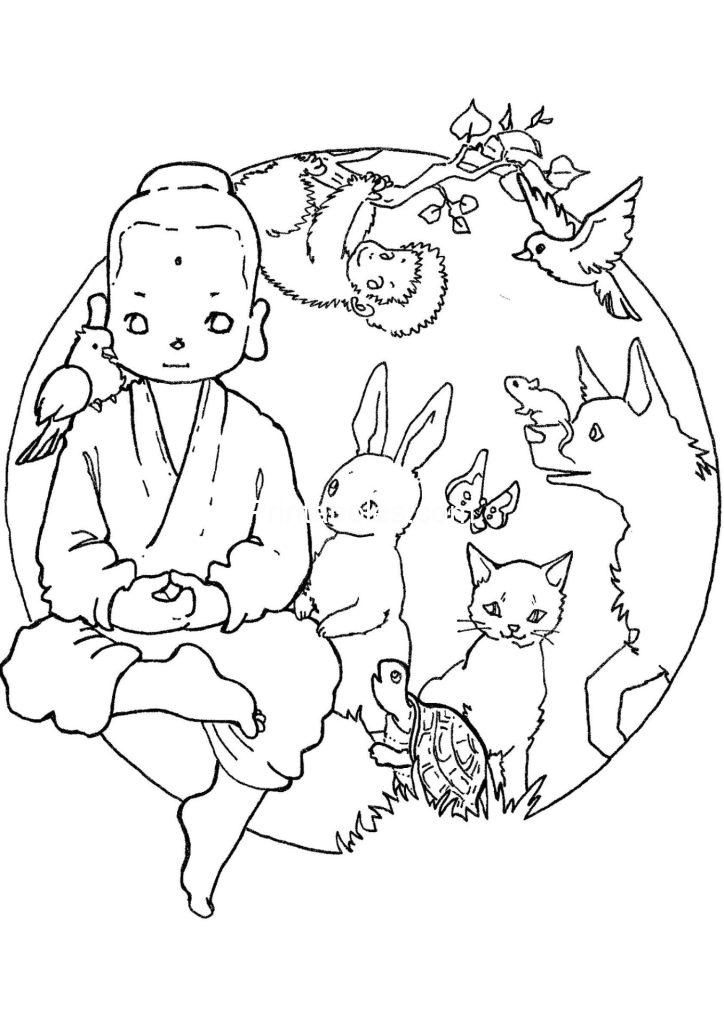Buddha Coloring Page