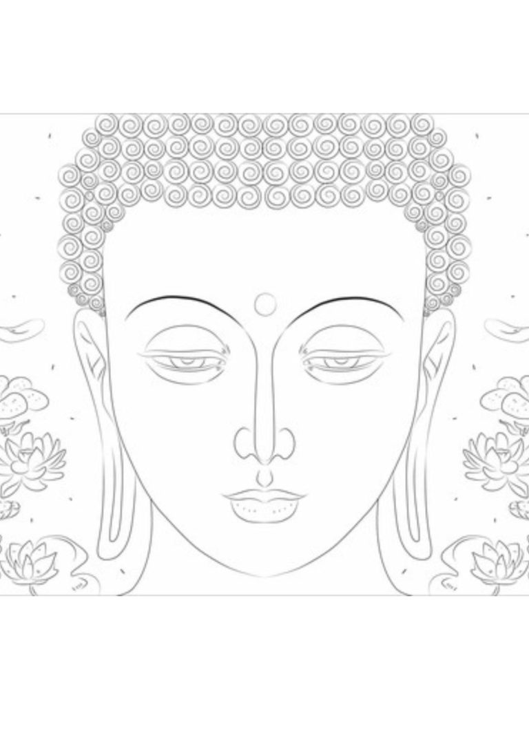 40 Free Printable Buddha Coloring Pages (Blank Templates)