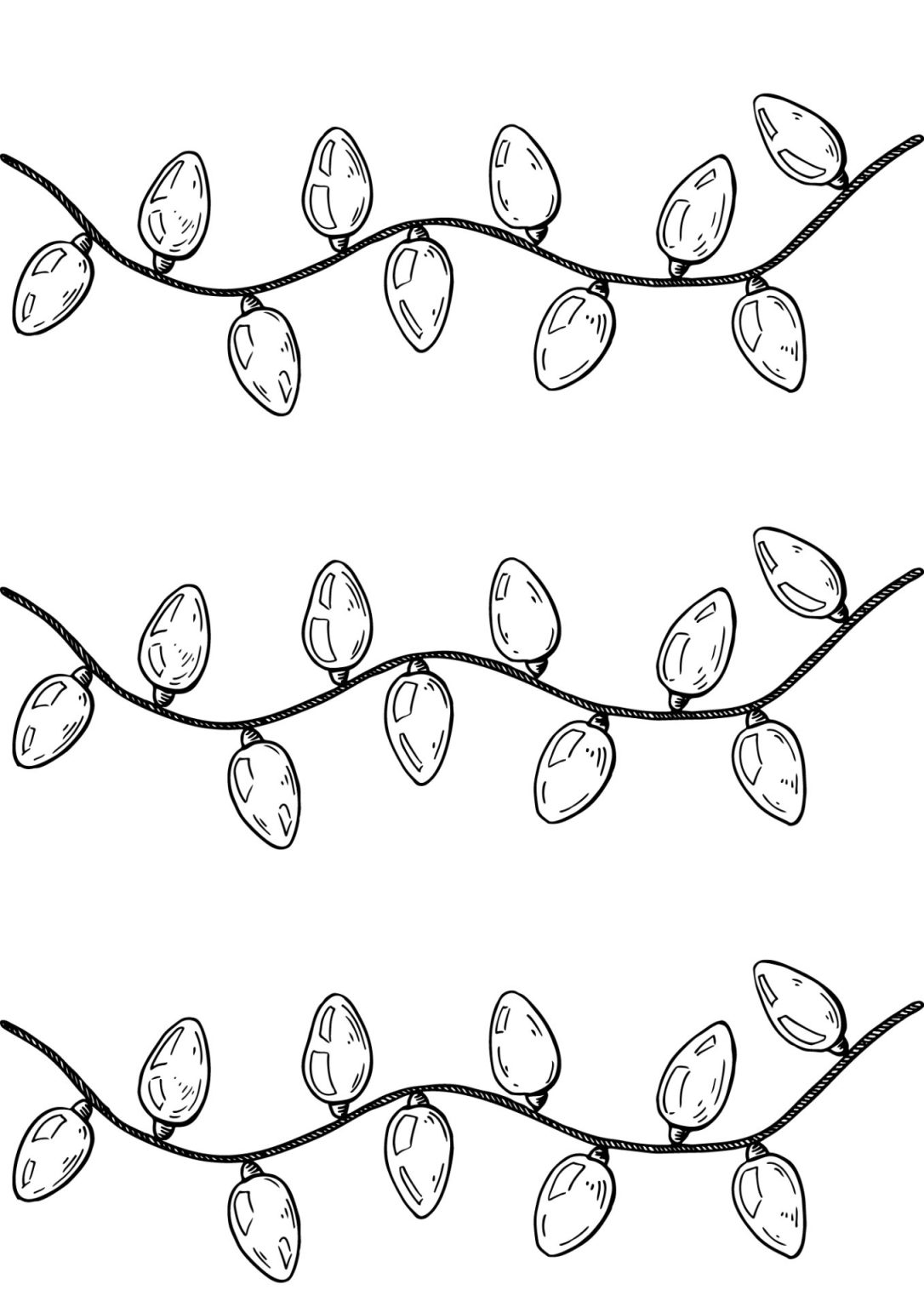 40 Free Printable Christmas Light Templates - Printaboles