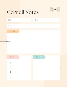 Printable Cornell Notes Templates | Free 40 Download
