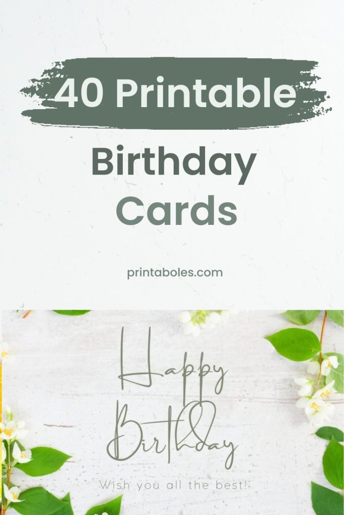 40 Free Printable Birthday Cards - Printaboles