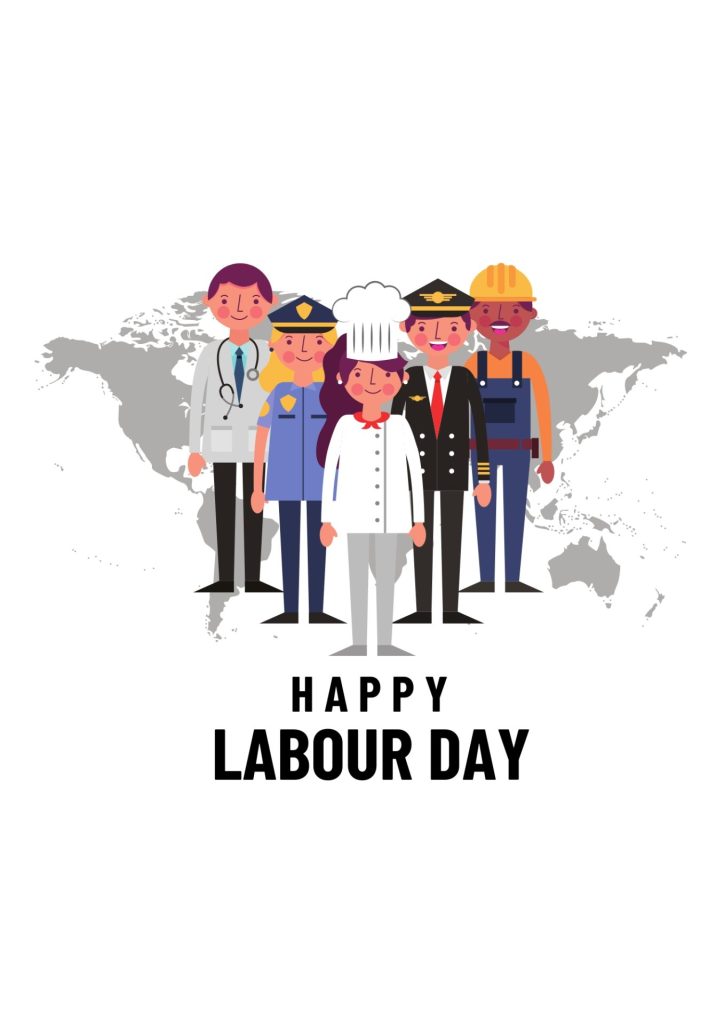 Gray and White labour day