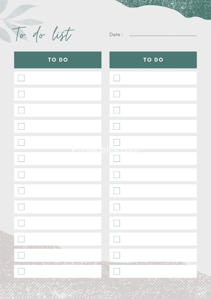 Green floral To Do List