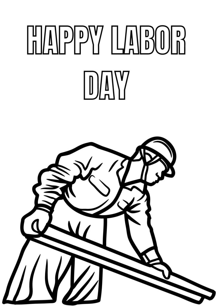 Happy labor day coloring pages