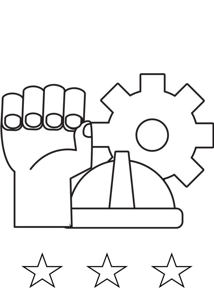 Hand holding work tools