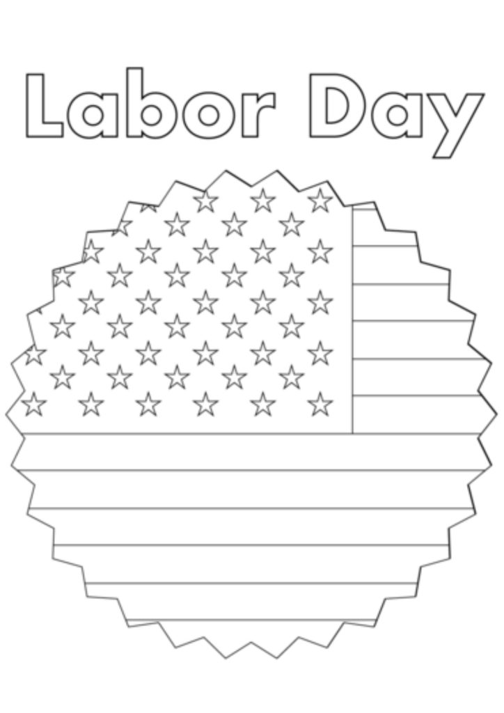 Happy labor day coloring pages
