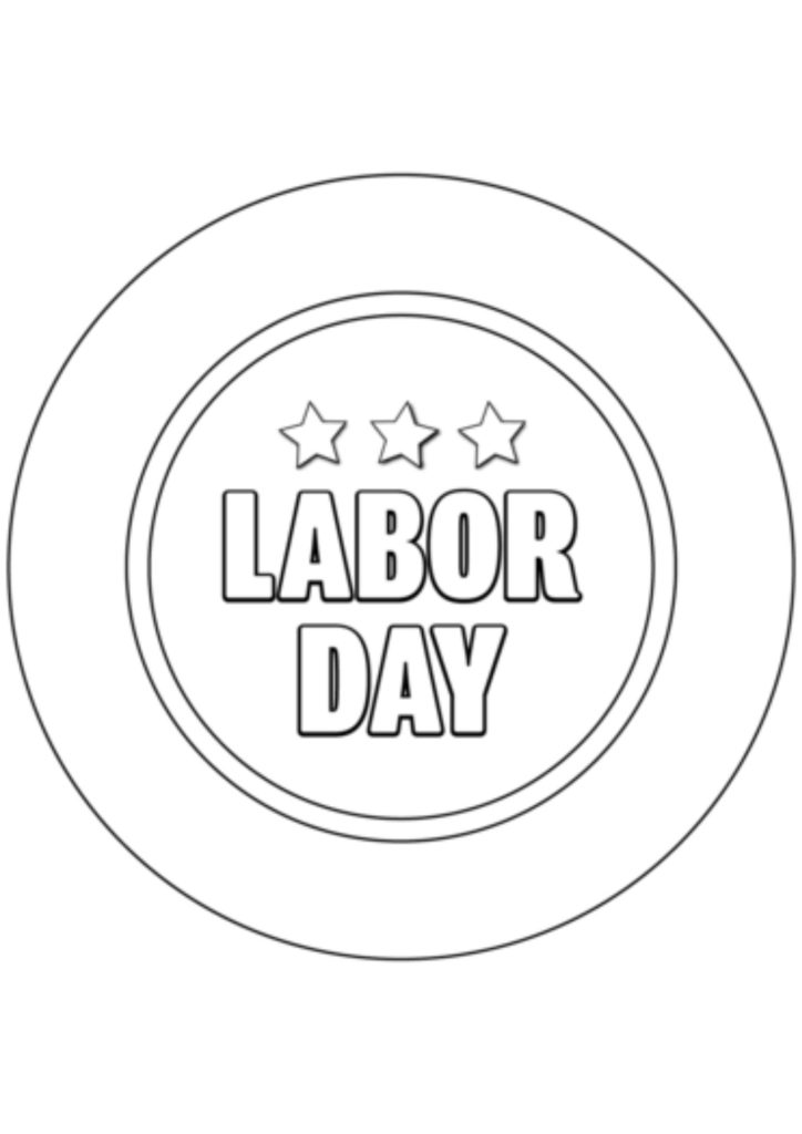 Happy labor day coloring pages