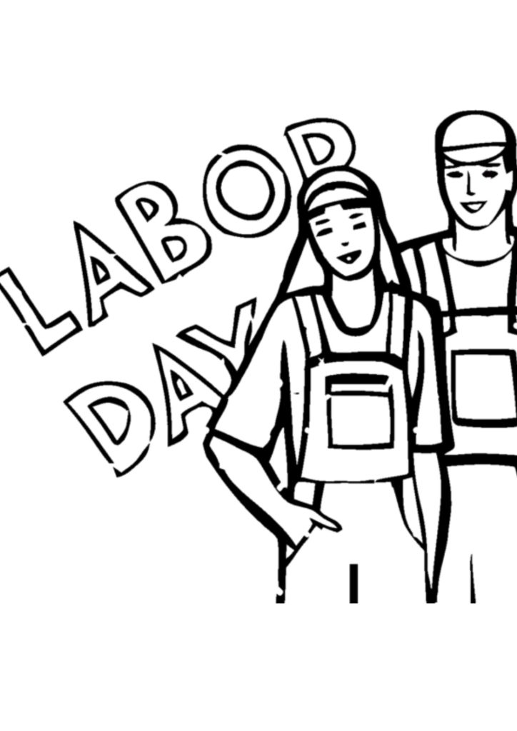 Happy labor day coloring pages