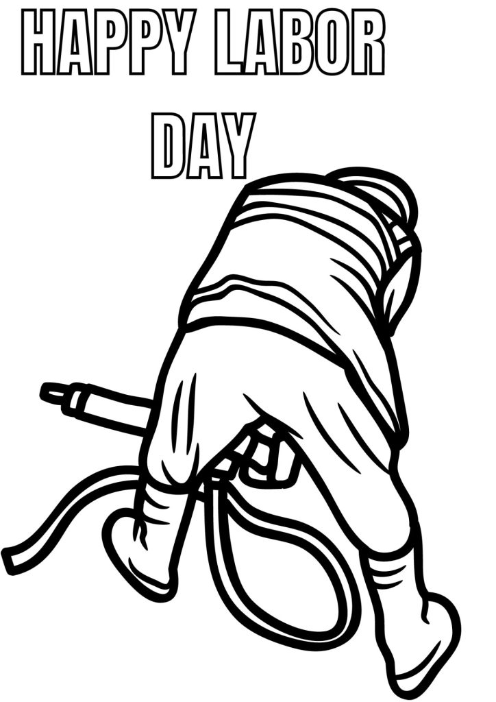 Happy labor day coloring pages