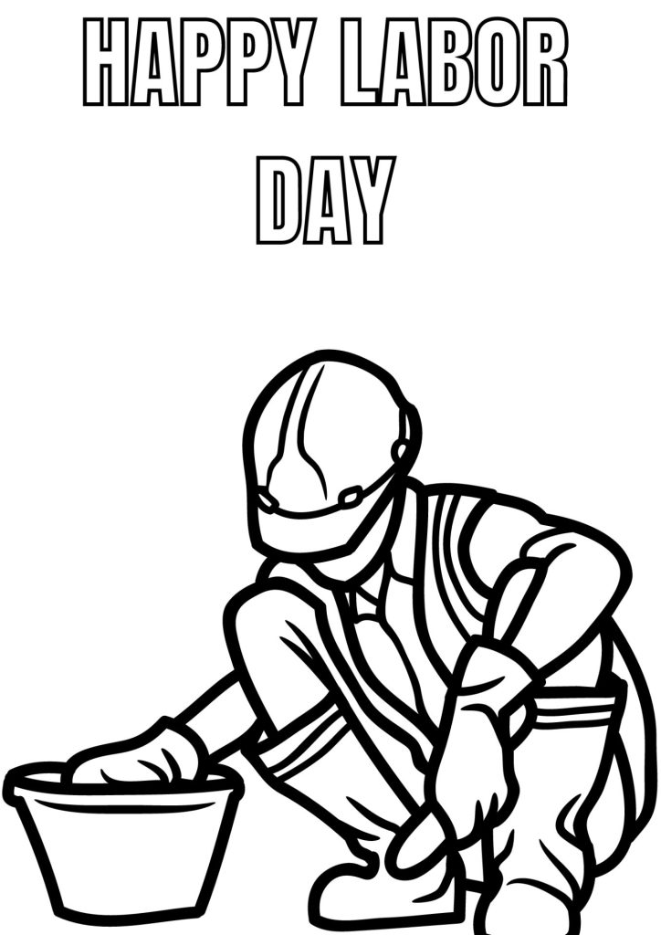 Happy labor day coloring pages
