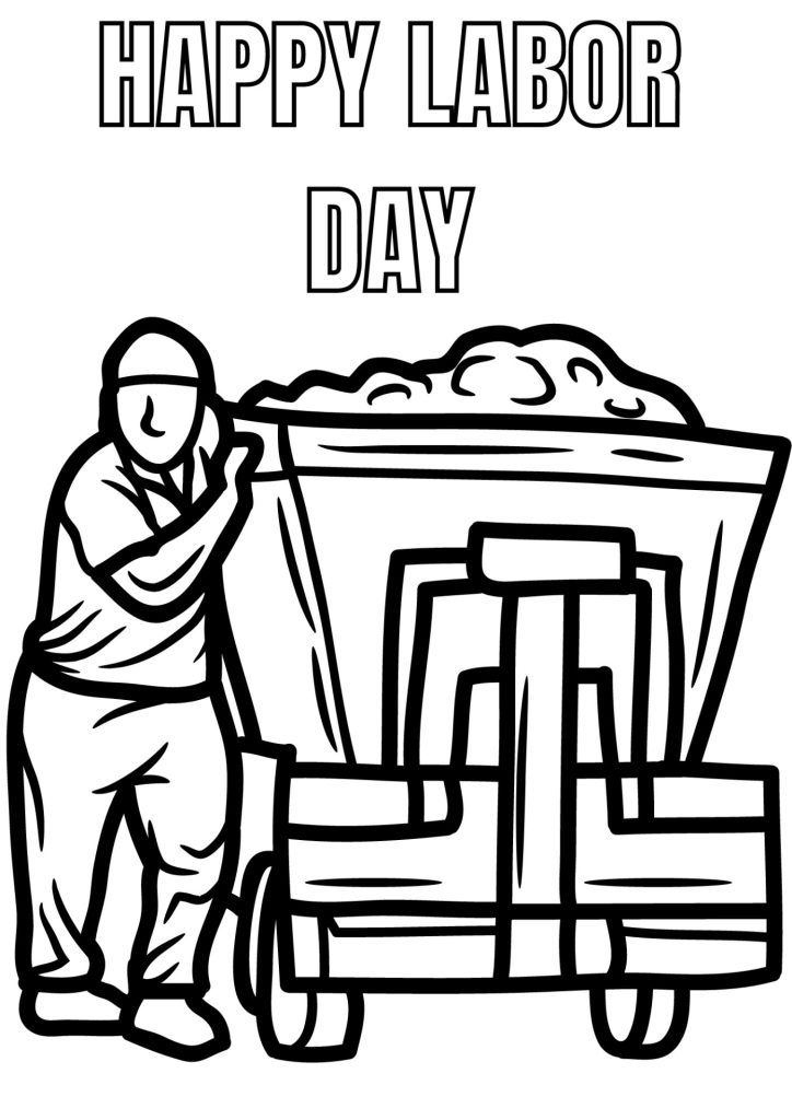Man pushing a trolley