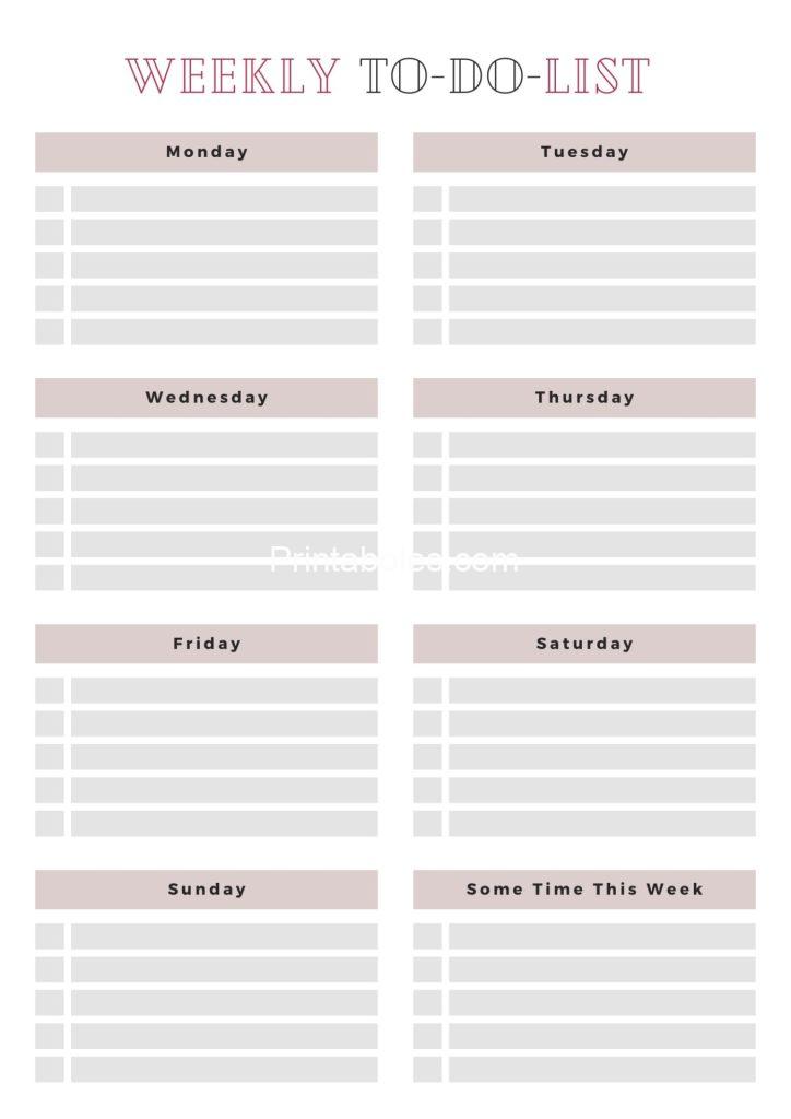 Minimalist & Elegant Weekly To-Do List