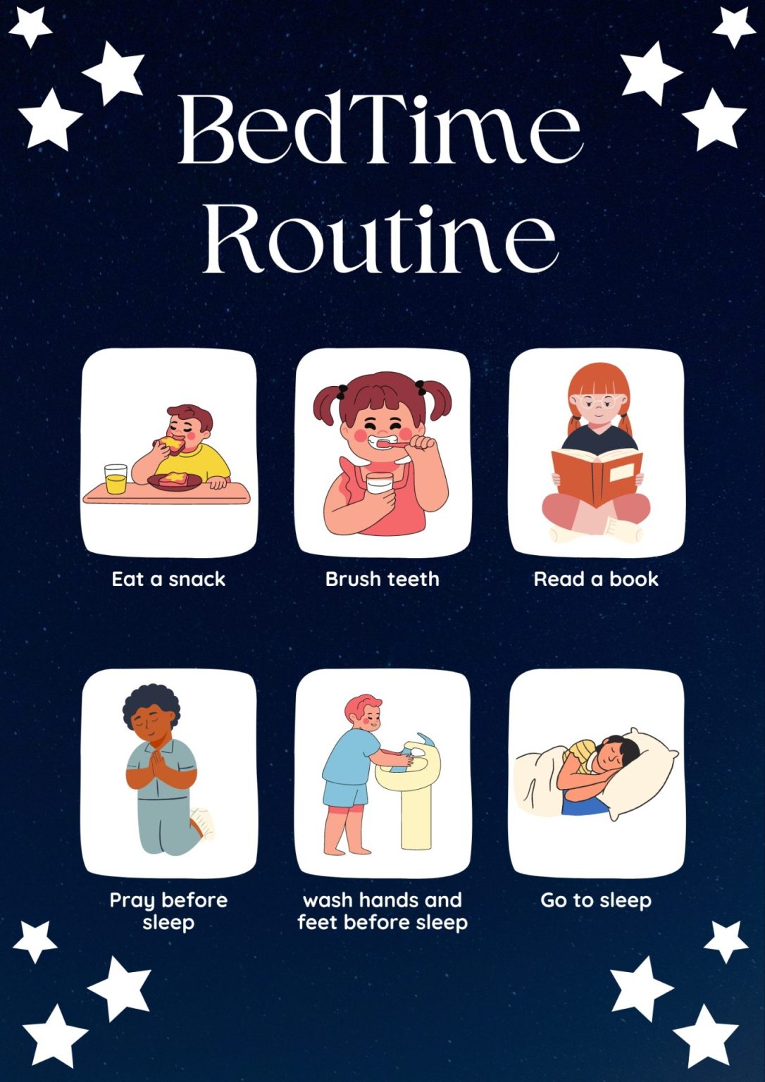 40 Free Printable Bedtime Routine Charts Printaboles 40 Free Printable Bedtime Routine Charts Printaboles