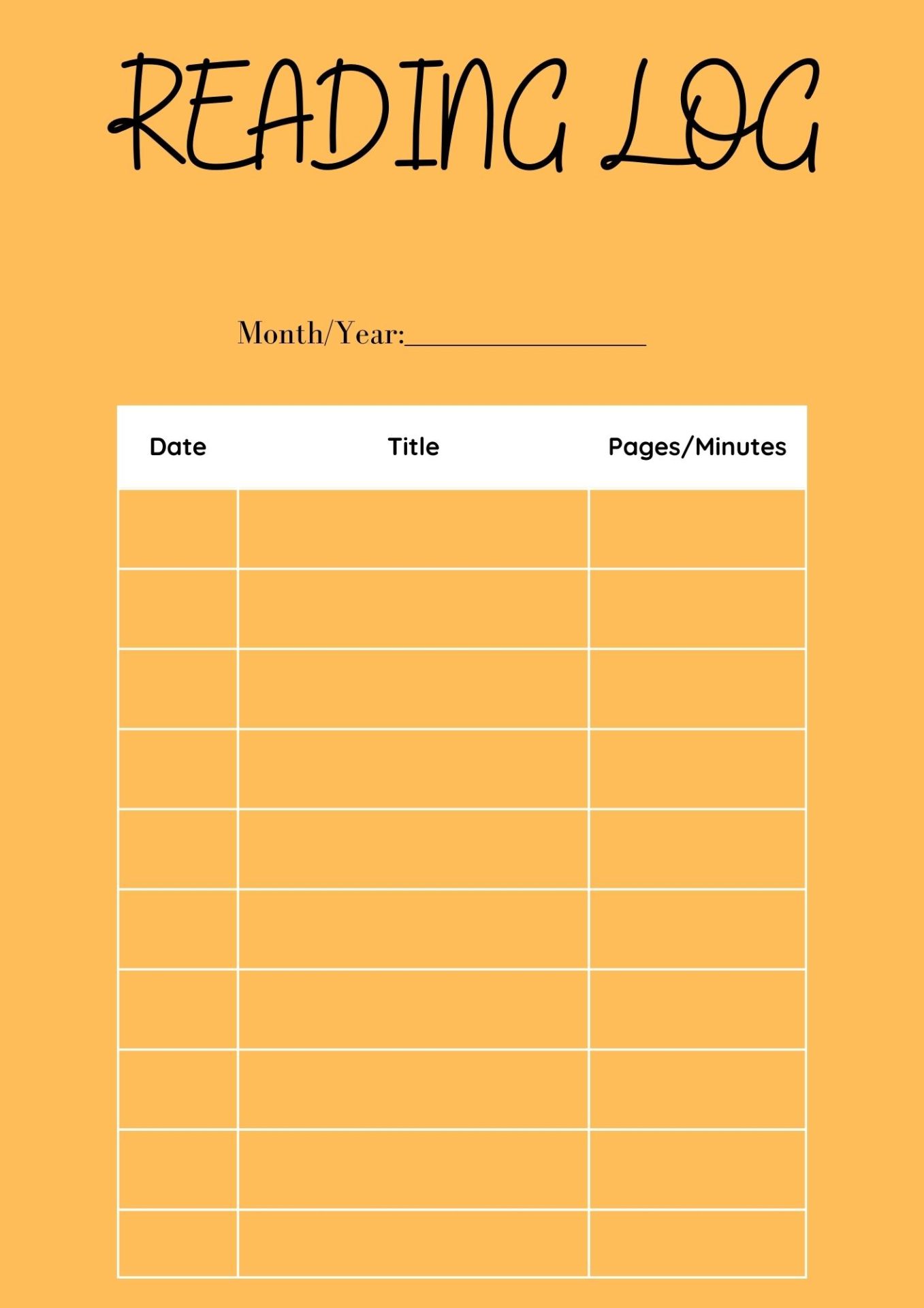 40 Free Printable Reading Logs - Printaboles