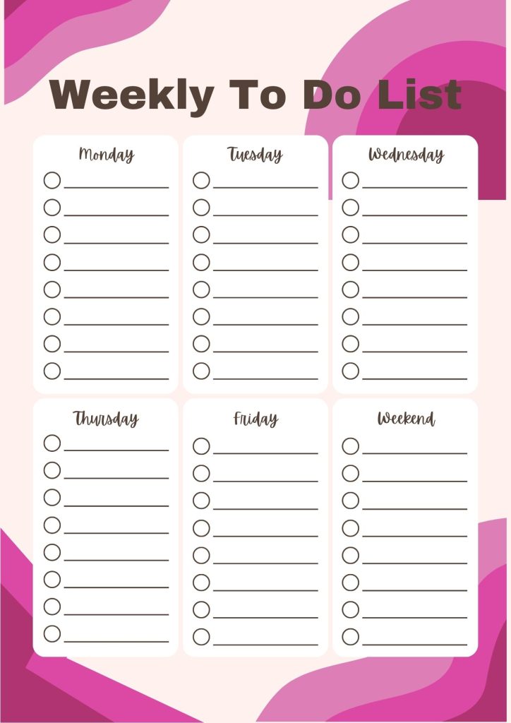 Pastel Floral Weekly To Do List Planner