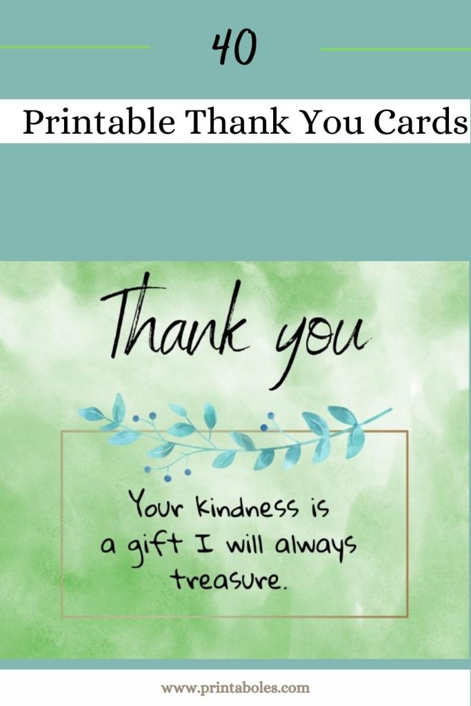 40 Free Printable Thank You Cards - Printaboles