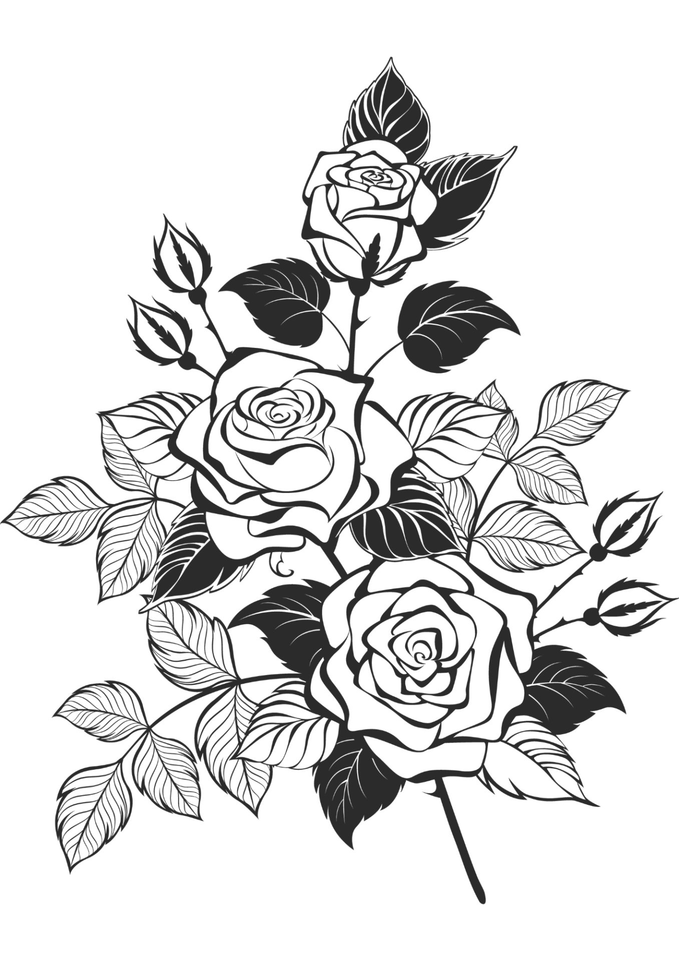 40 Free Printable Rose Coloring Pages - Printaboles
