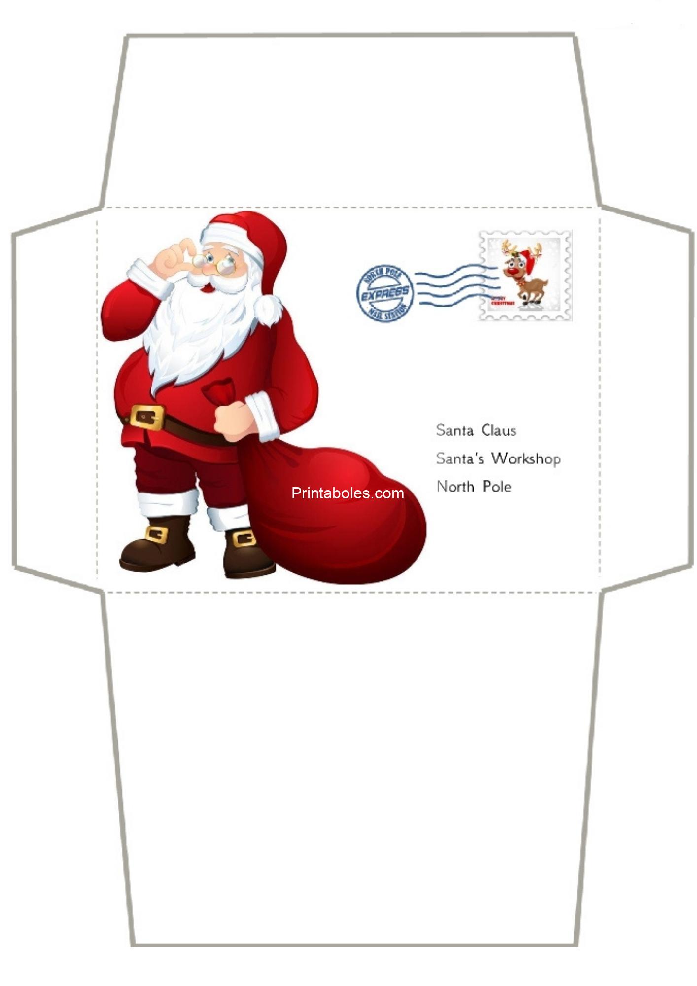 Free Printable Santa Envelopes Printaboles Free Printable Santa Envelopes Printaboles