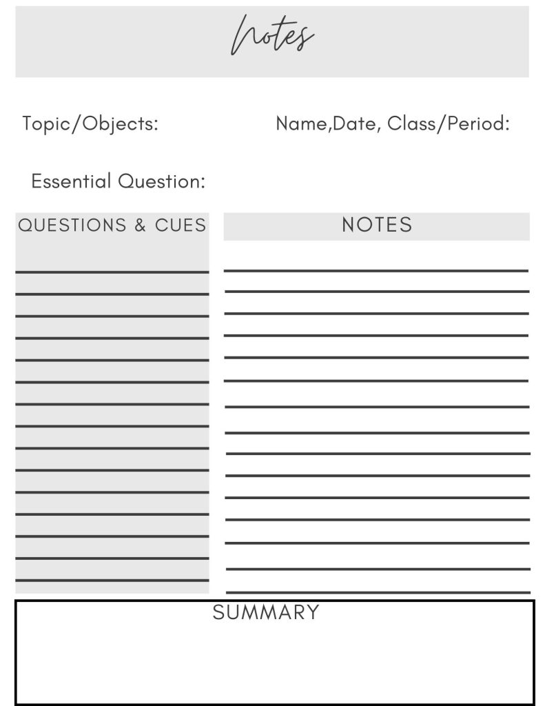 Simple Notes A4 Document