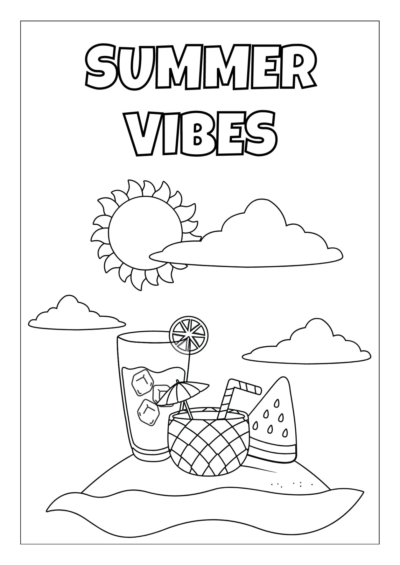 40 Free Printable Summer Coloring Pages Printaboles