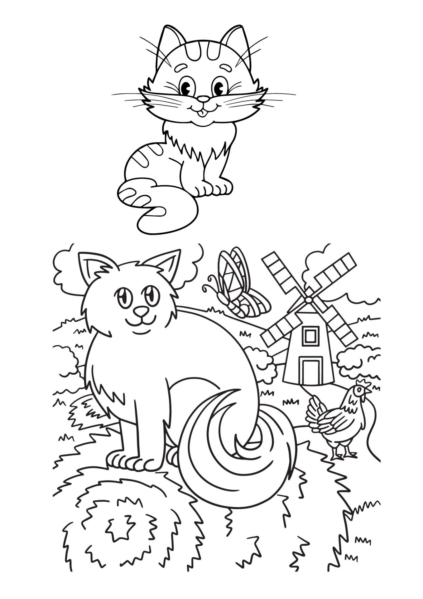 40 Free Printable Cat Coloring Pages - Printaboles