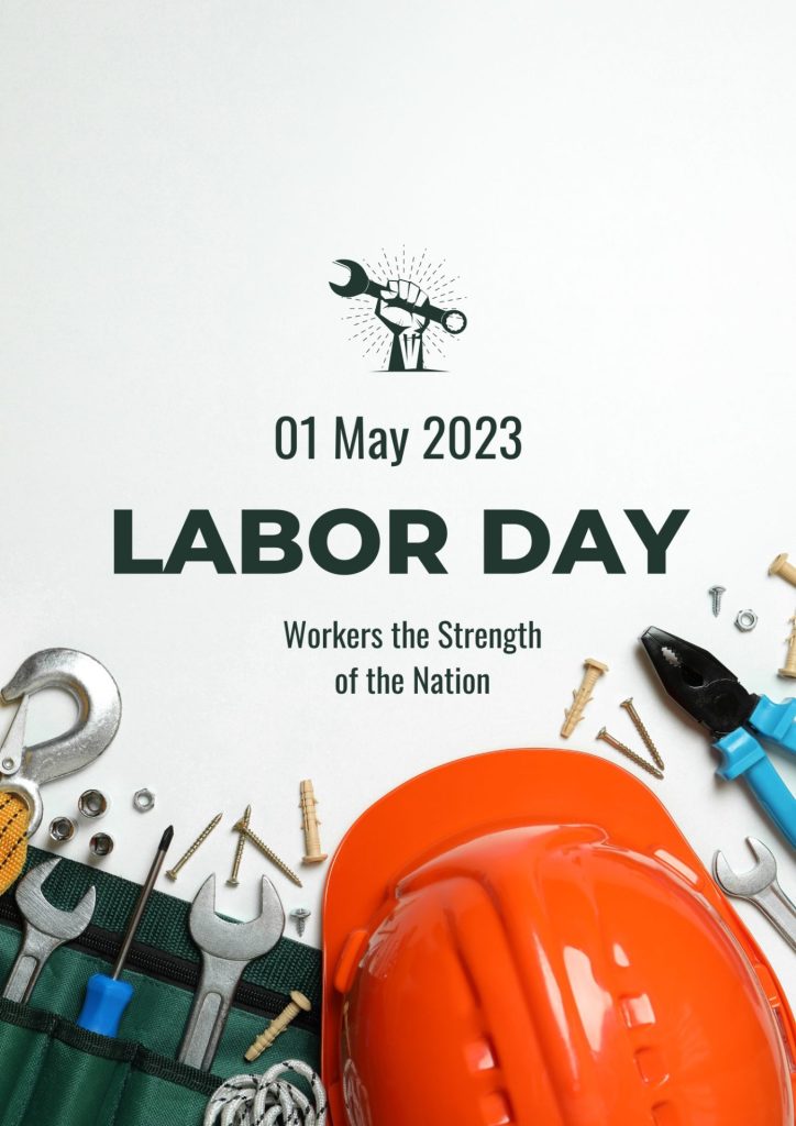 White happy Labor Day