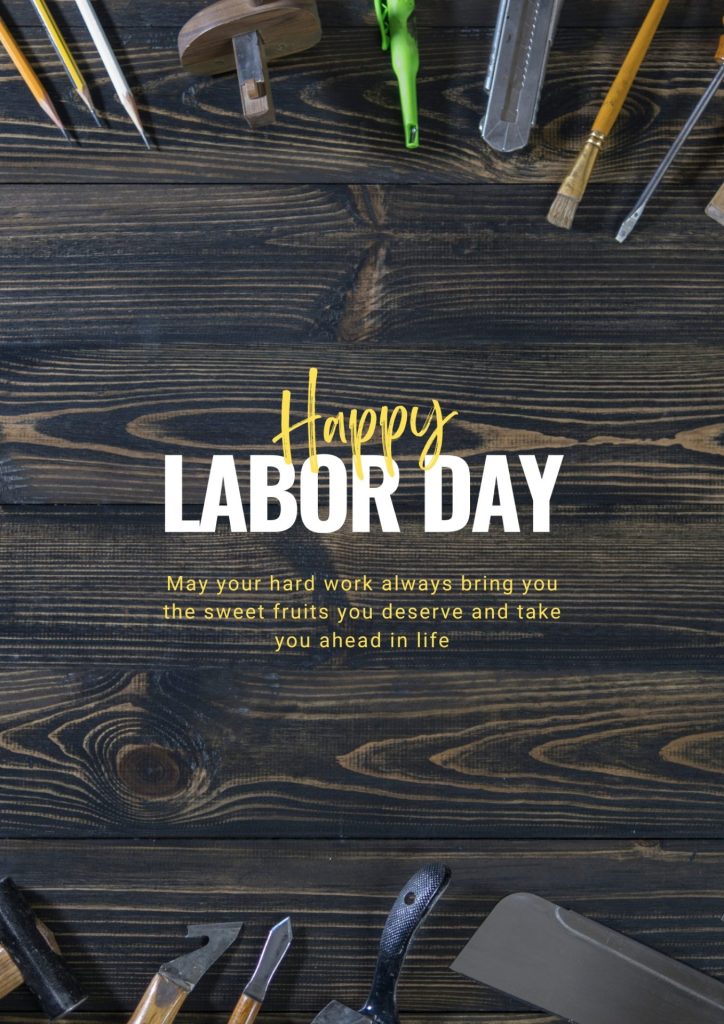 Work instruments illustration Happy Labour Day