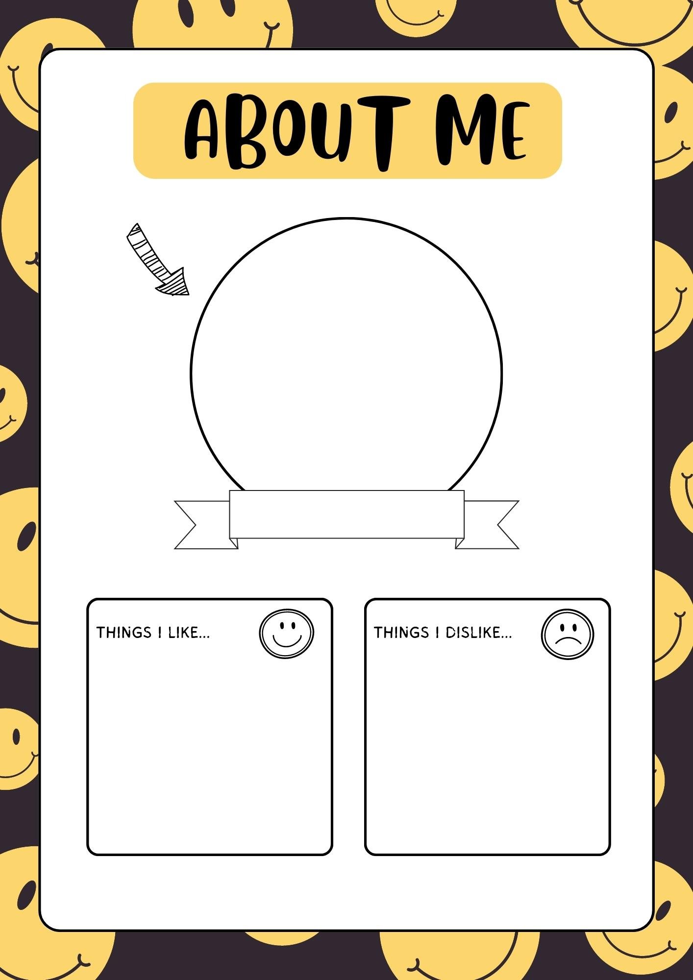 40 Free Printable All About Me Worksheets - Printaboles