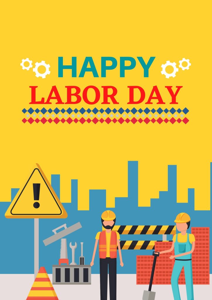Yellow illustration Labor Day