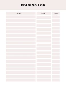40 Free Printable Reading Logs - Printaboles