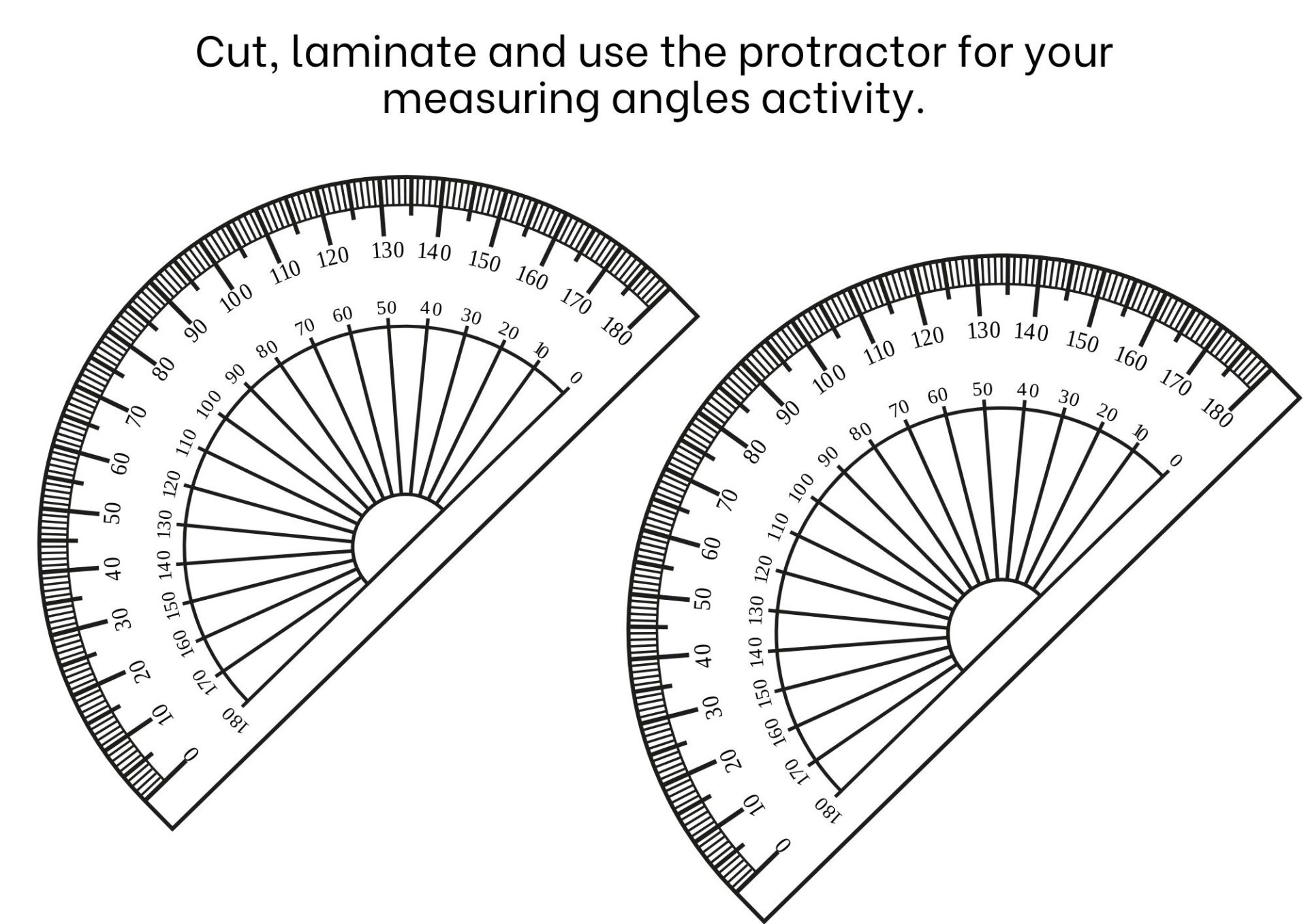 40 Free Printable Protractor Templates Printaboles