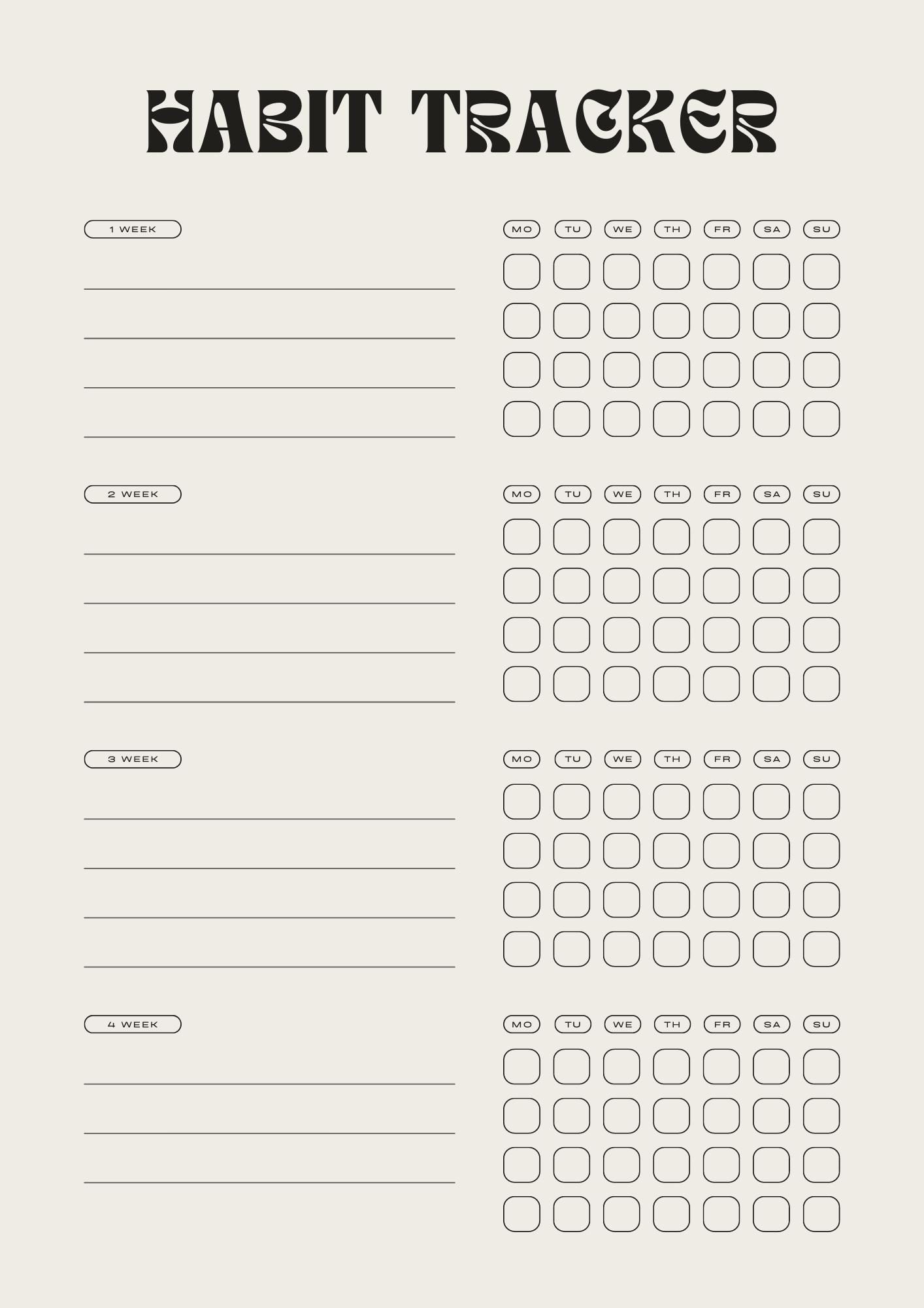 40 free printable habit trackers printaboles