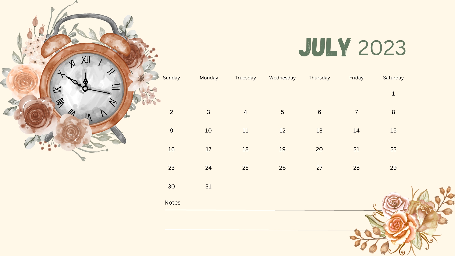 40 July 2023 Printable Calendars - Printaboles