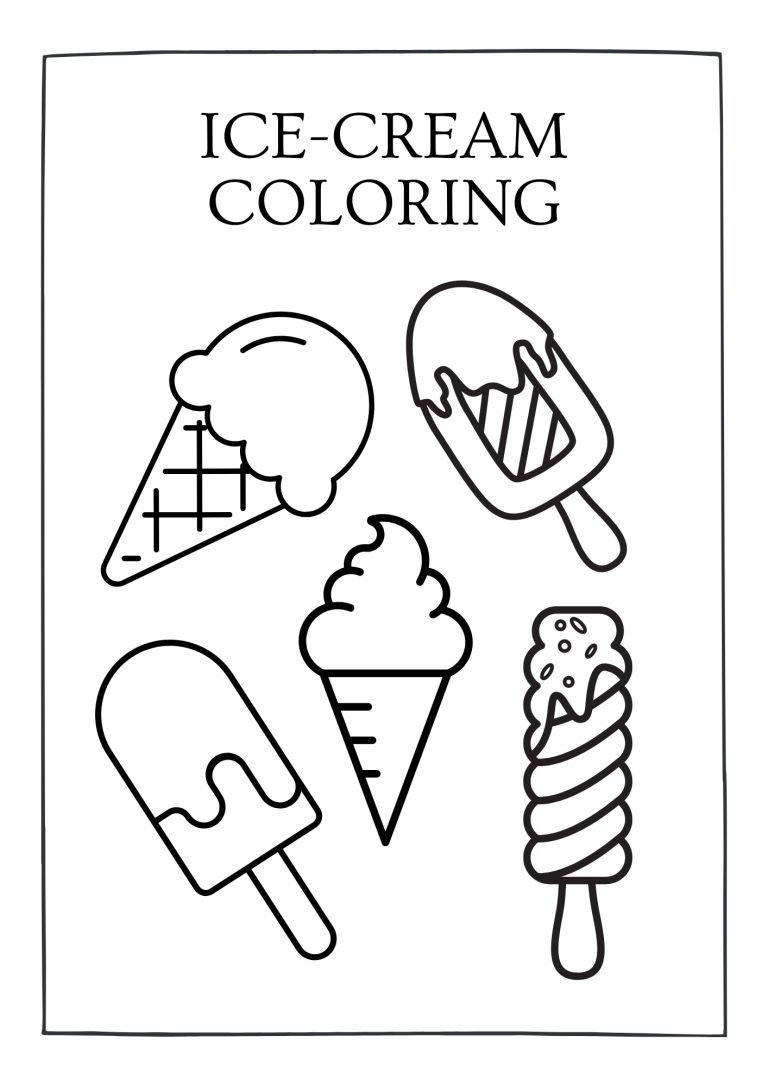 40 Free Printable Ice Cream Coloring Pages - Printaboles