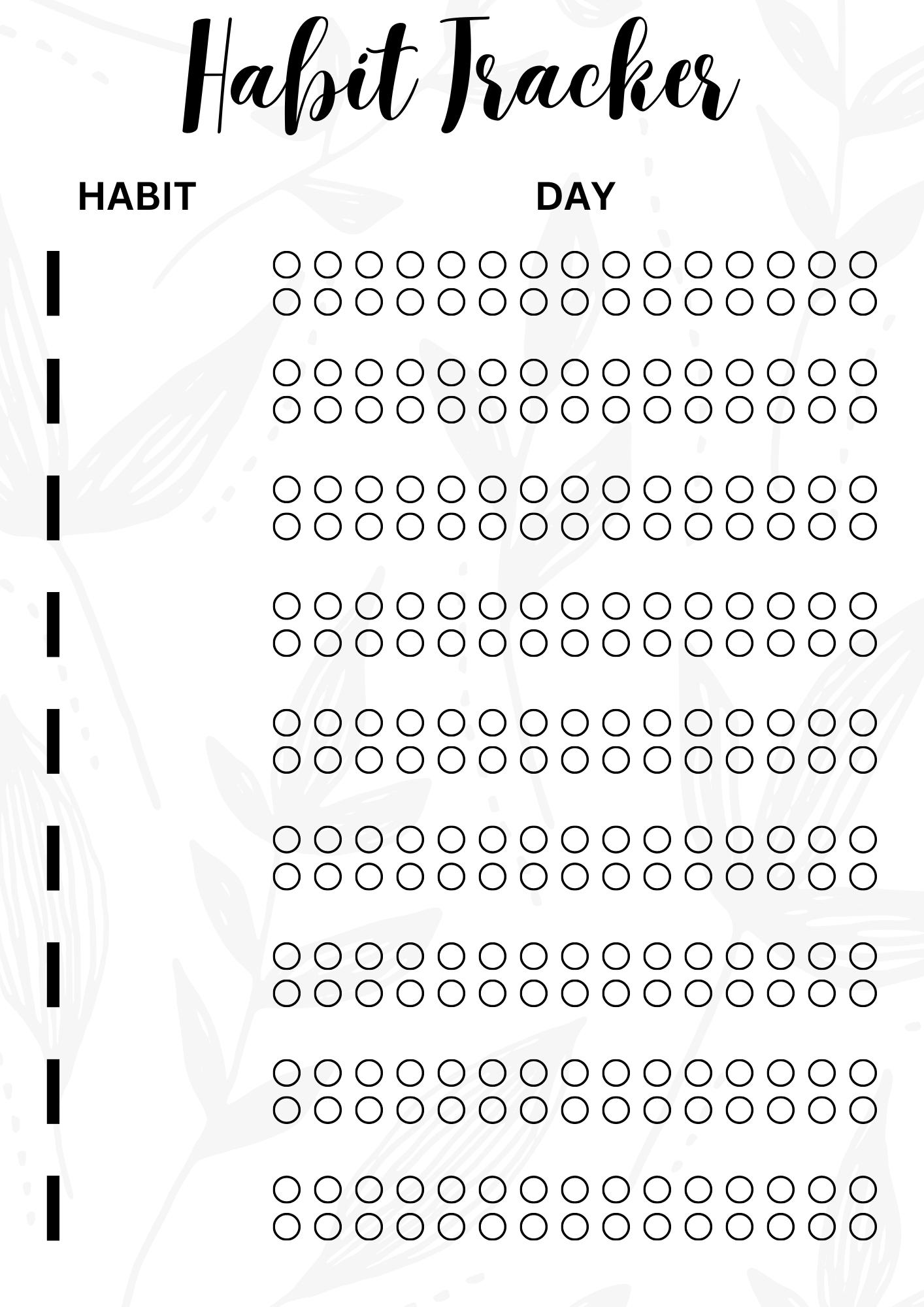 40 Free Printable Habit Trackers - Printaboles