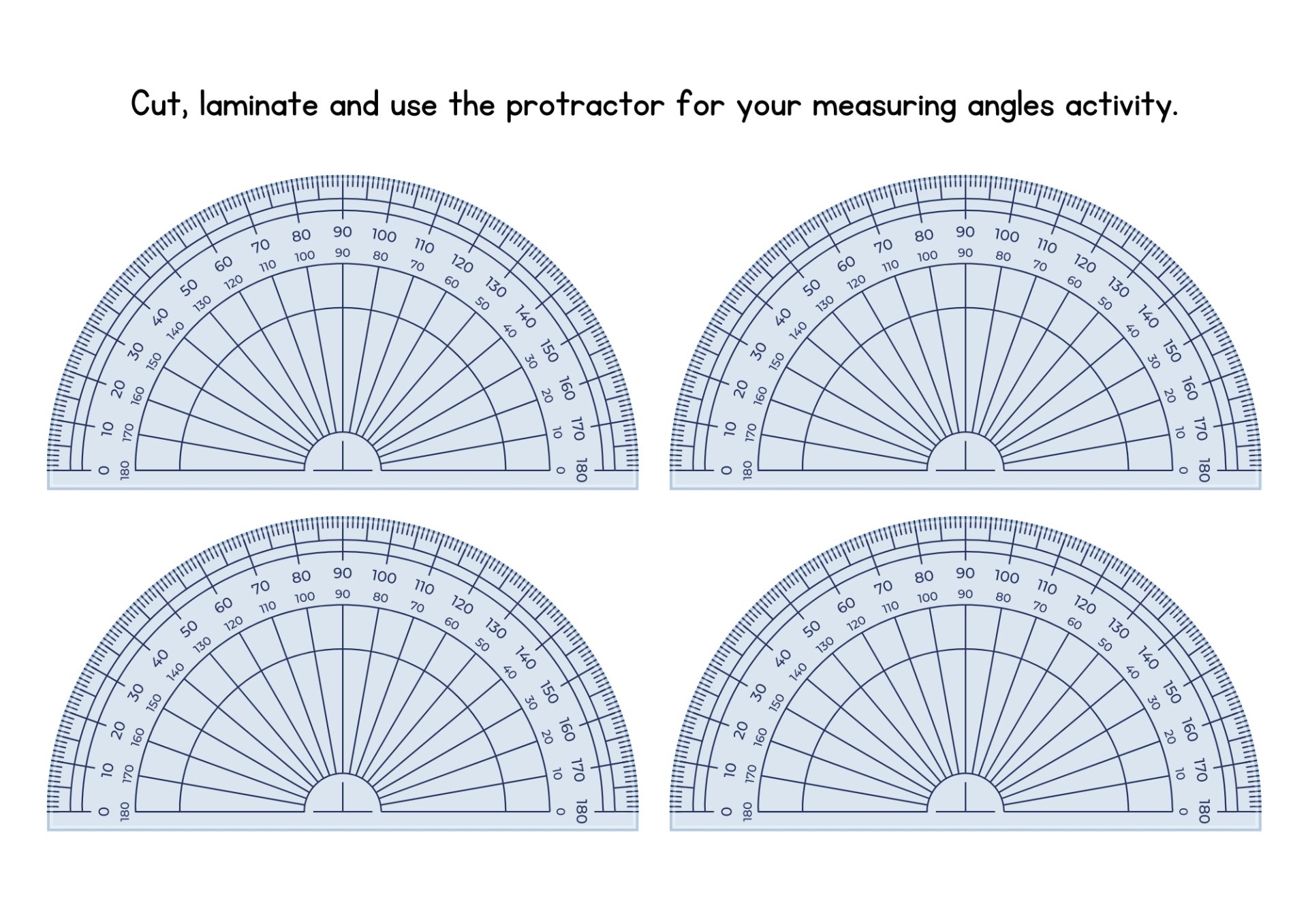 40 Free Printable Protractor Templates Printaboles