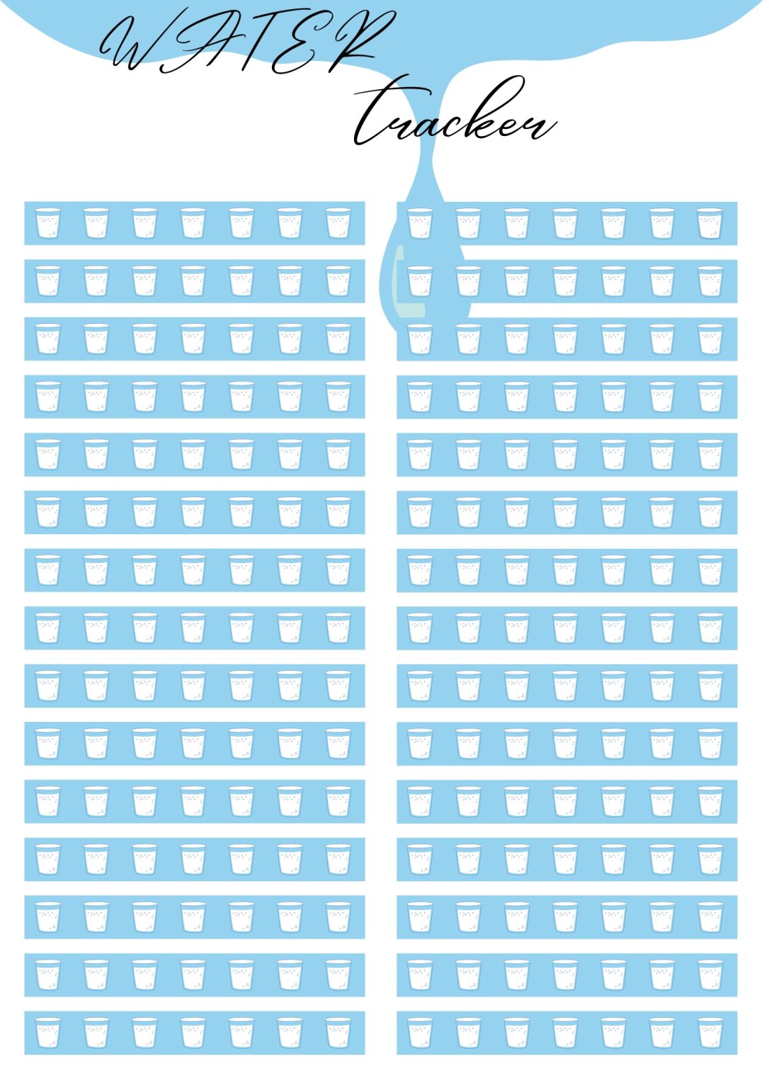 40 Free Printable Water Trackers - Printaboles