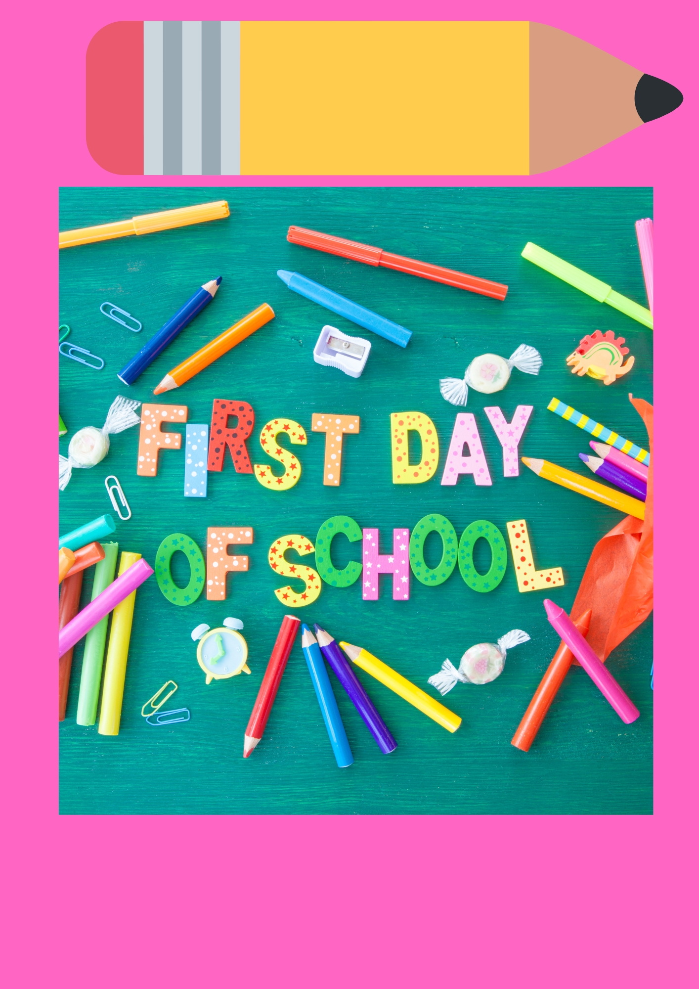 40 Free Printable First Day Of School Signs Printaboles