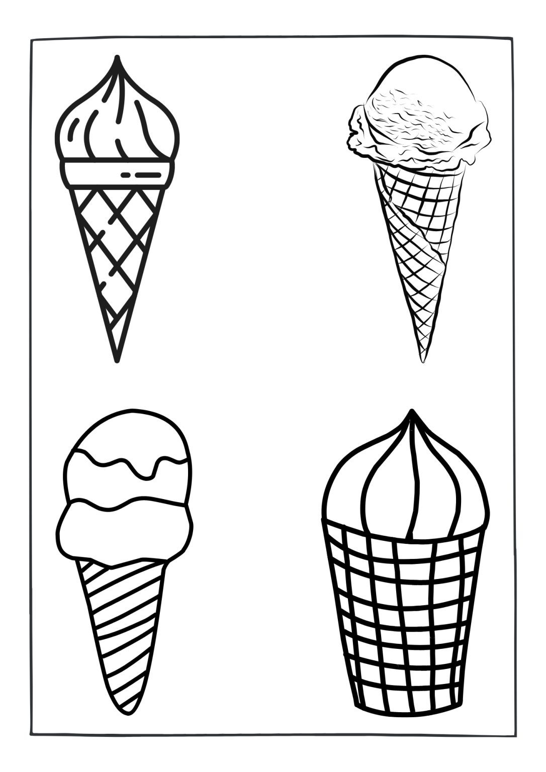 40 Free Printable Ice Cream Coloring Pages - Printaboles