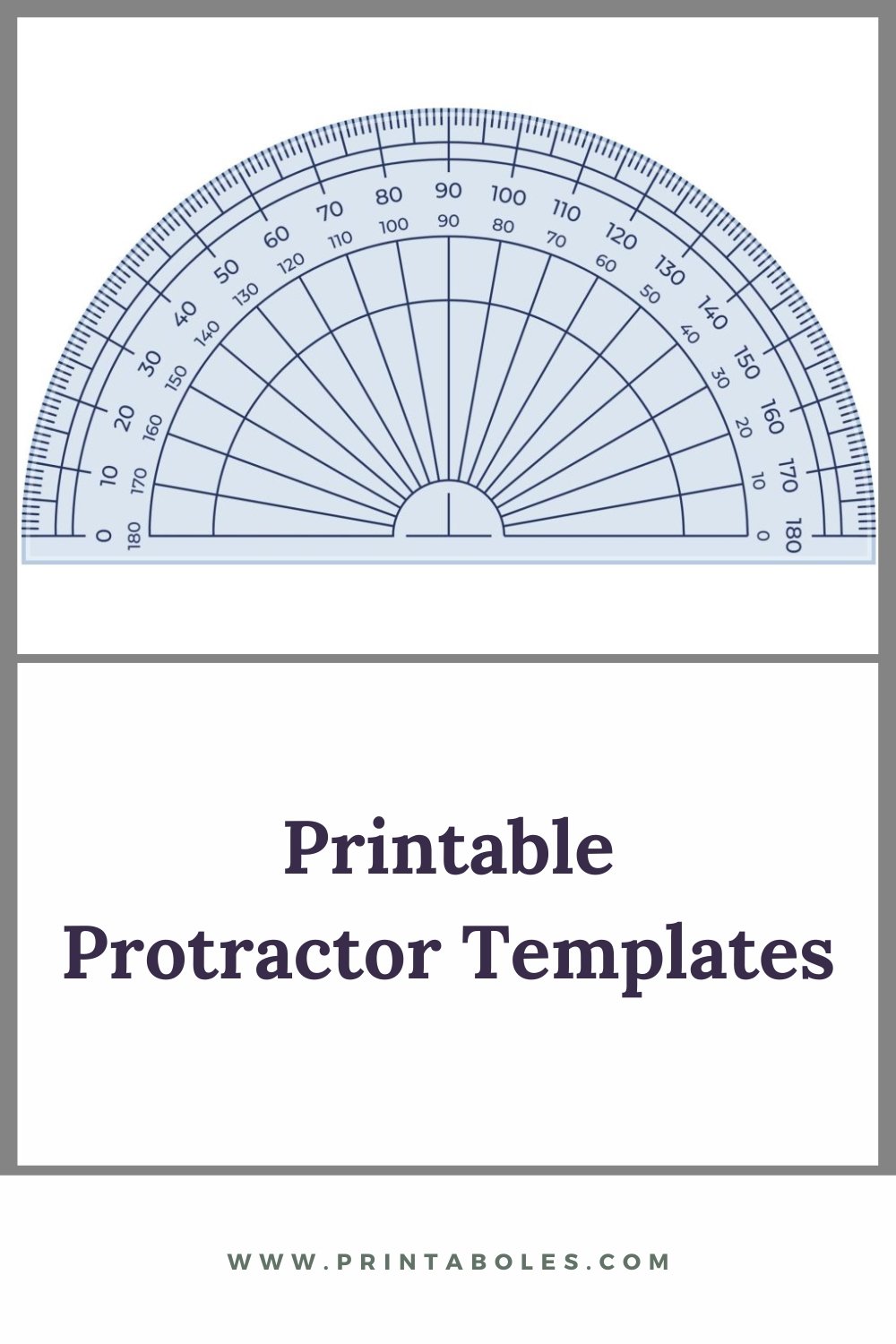 Free Printable Protractor Templates