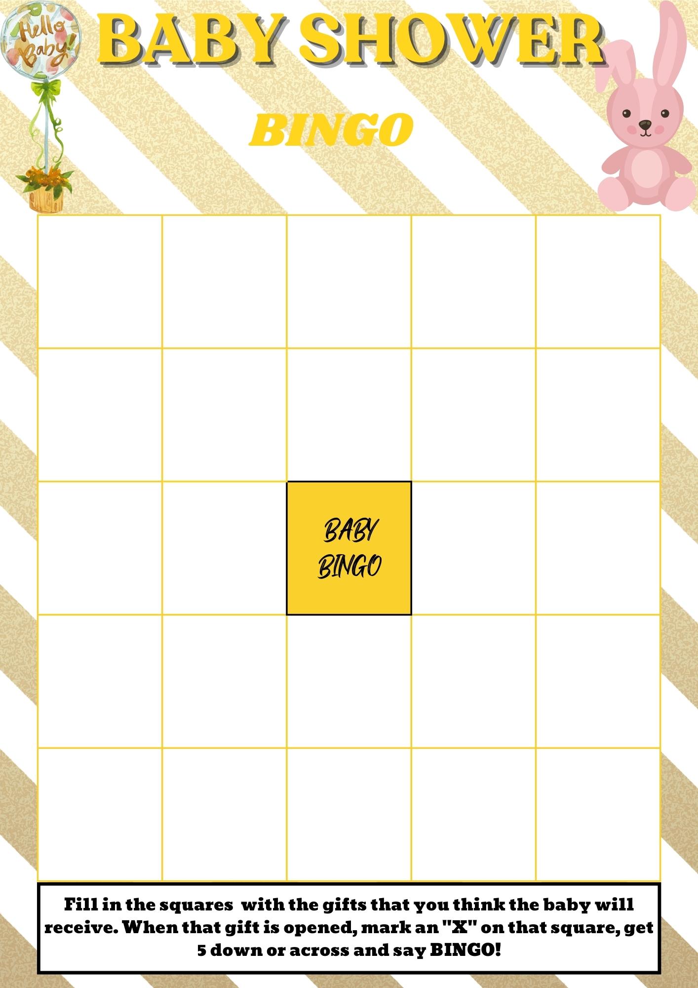 40 Free Printable Baby Shower Bingo - Printaboles