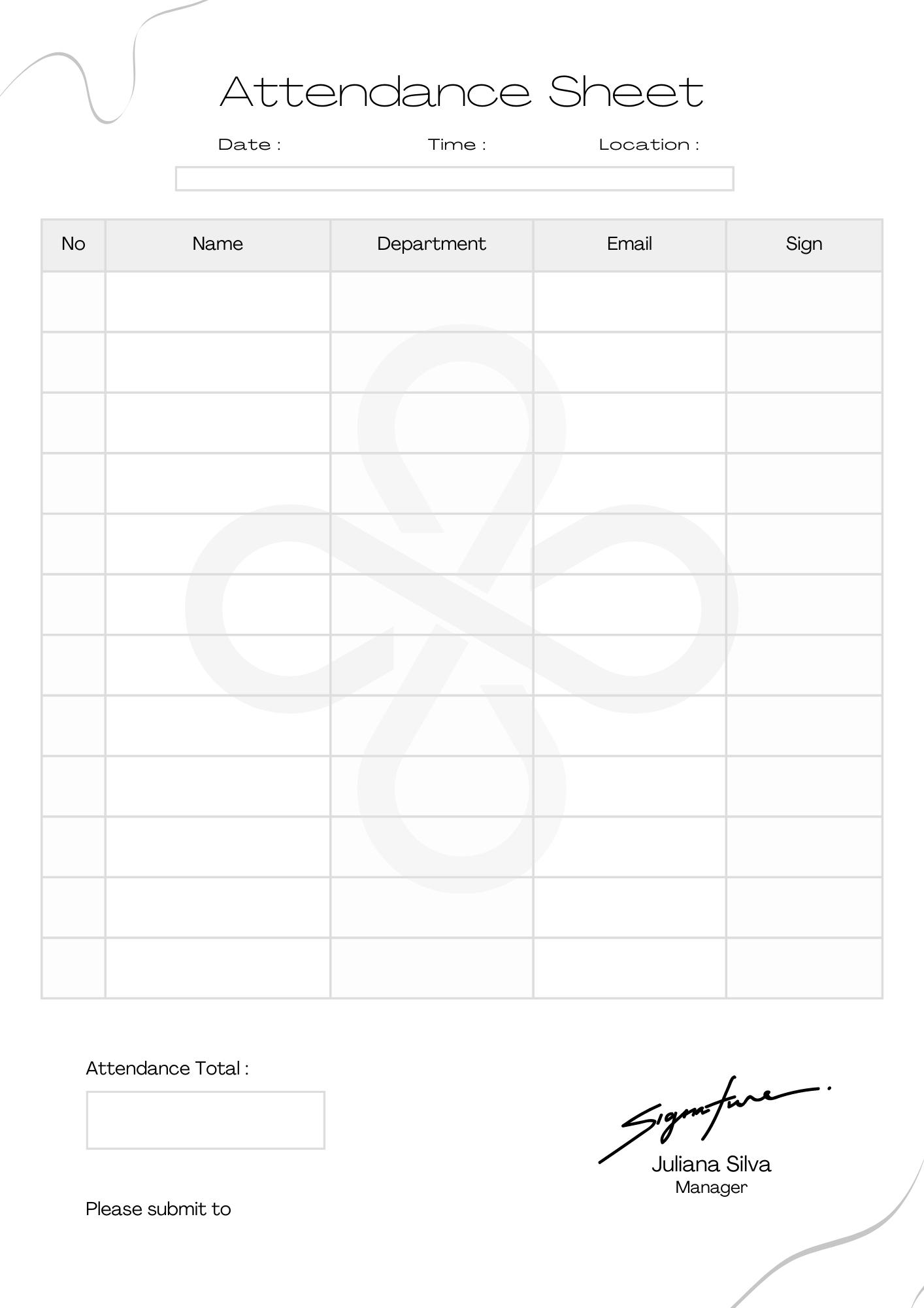 40 Free Printable Attendance Sheets - Printaboles