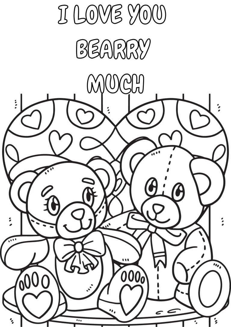 40 Free Printable I Love You Coloring Pages Printaboles