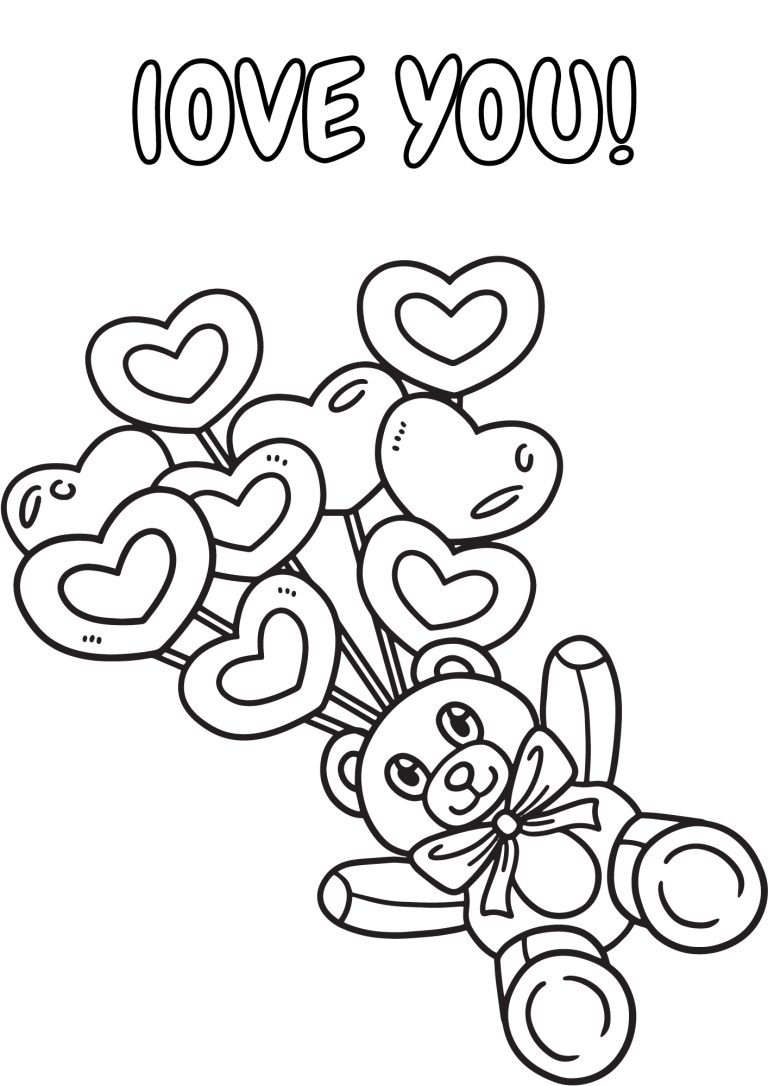 40 Free Printable I Love You Coloring Pages - Printaboles