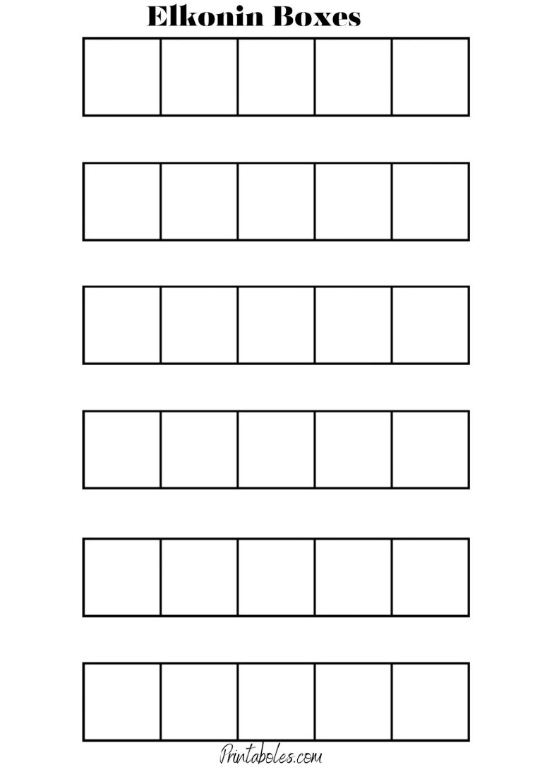 40 Free Printable Elkonin Boxes Printaboles 40 Free Printable Elkonin Boxes Printaboles