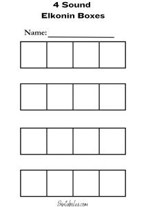 40 Free Printable Elkonin Boxes - Printaboles