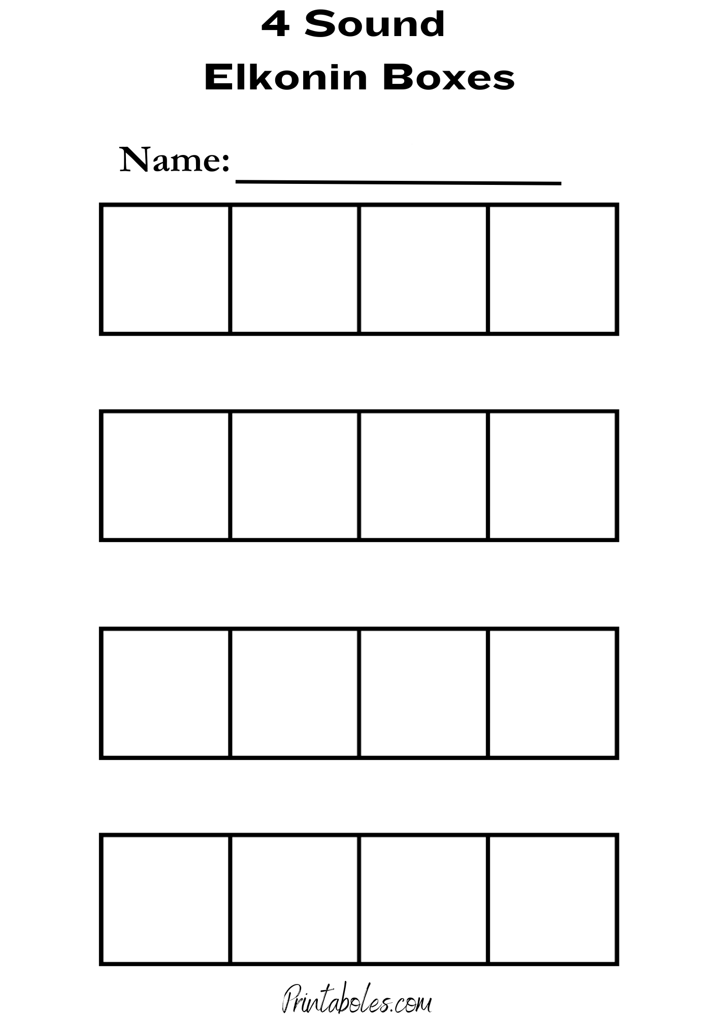 40 Free Printable Elkonin Boxes - Printaboles